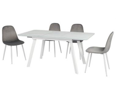 Стіл розкладний TM-171 білий кварц 120 (+40) * 80 * 76 см