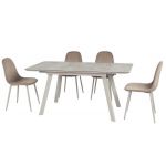 Раскладной стол TM-171 серый агат 120 (+40)*80*76 см