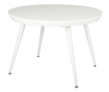 Стіл розкладний круглий TM-175 білий матовий VETRO (Ветро)
