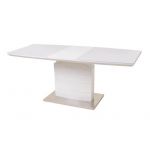 Стіл розкладний скляний TM-50-1 білий 120(+40)*80*76см