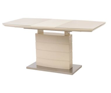 Стіл розкладний скляний TM-50-2 молочний 110 (+40) * 70 * 76 см