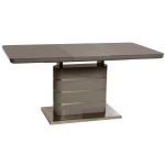 Стіл розкладний скляний TM-52-1 сірий 120(+40)*80*76см