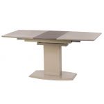 Стіл розкладний скляний TM-58 капучіно-лате 120(+40)*80*76 см