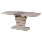 Стіл розкладний скляний TM-59 капучіно-латте 140 (+40) * 80 * 76 см