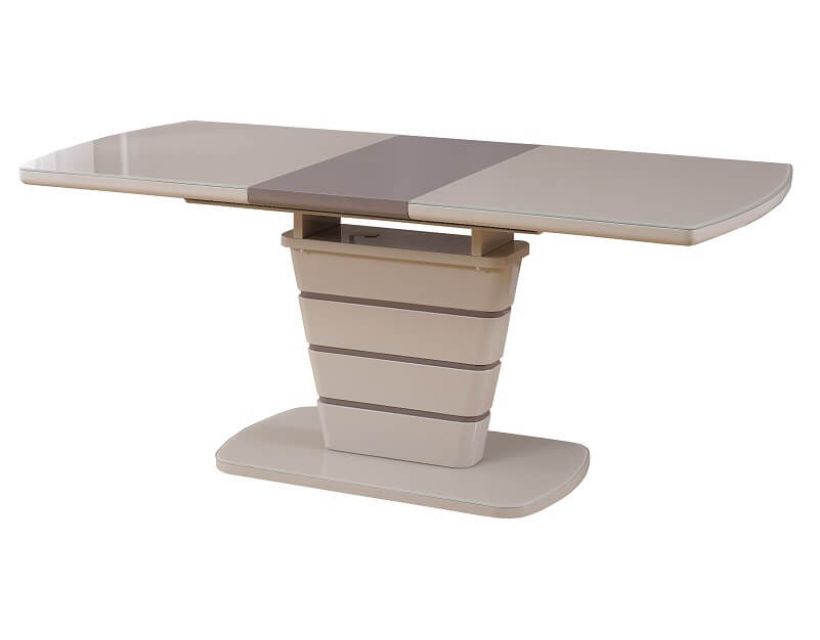 Стіл розкладний скляний TM-59 капучіно-латте 140 (+40) * 80 * 76 см в інтернет магазині "Меблі Даром"