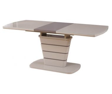 Стіл розкладний скляний TM-59 капучіно-латте 140 (+40) * 80 * 76 см