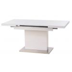 Стіл розкладний скляний TM-60 білий 120(+40)*80*76 см