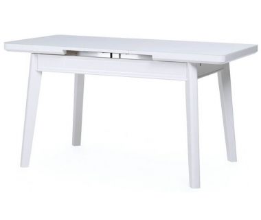 Стіл розкладний скляний TM-73 білий матовий 110 (+30) * 70 * 75 см