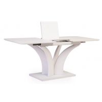 Раскладной стол матовый TML-515 белый 140(+40)*80*76 см