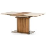 Раскладной стол TML-525 бежевый, дуб натуральный 120 (+40)*80*76 см