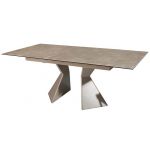 Стіл розкладний скляний TML-535 лате 160(+40)*90*76 см