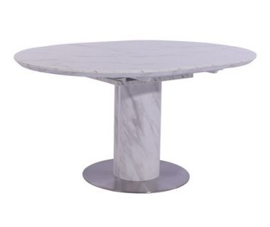 Стіл розкладний TML-670 білий мармур 110 (+40) * 100 * 76 см