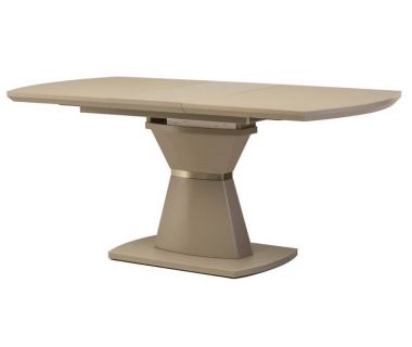 Стіл розкладний скляний TML-750-1 матовий капучіно 140 (+40) * 80 * 76 см