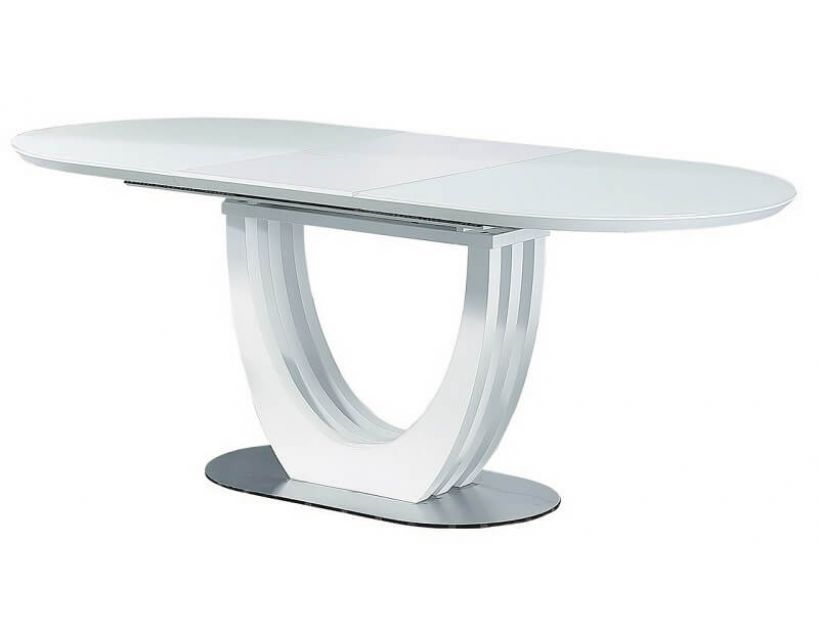 Стіл розкладний скляний матовий TML-760 білий 150 (+50) * 90 * 76 см в інтернет магазині "Меблі Даром"