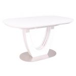 Раскладной стол матовый TML-765-1 белый 120 (+40) * 80 * 76 см