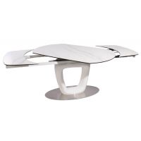 Великий розкладний стіл TML-825 білий мармур, кераміка 140 (+60) * 90 * 76 см Vetro (Ветро)