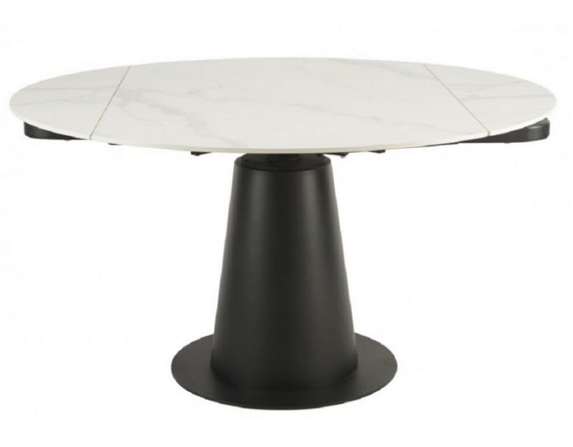 Розкладний круглий керамічний стіл TML-831 б'янко перлино в інтернет магазині "Меблі Даром"
