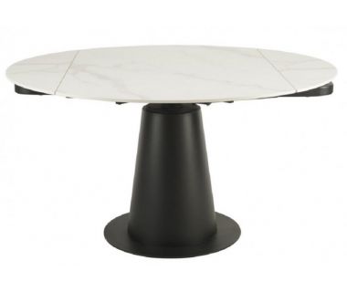 Розкладний круглий керамічний стіл TML-831 б'янко перлино