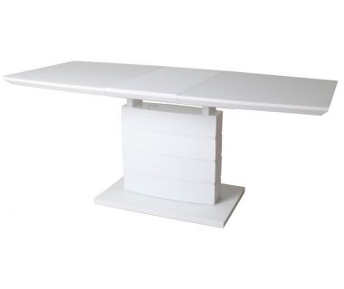 Стіл розкладний скляний матовий TTMM-50-2 білий 110 (+40) * 70 * 76 см