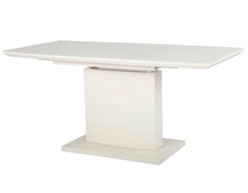 Раскладной стол стеклянный матовый TMM-50-1 молочный в интернет-магазине "Мебли Даром"