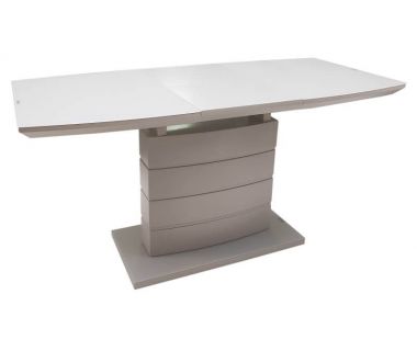 Стіл розкладний скляний матовий TTMM-50-2 капучино 110 (+40) * 70 * 76 см