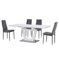 Раскладной стол стеклянный матовый TMM-51-1 белый