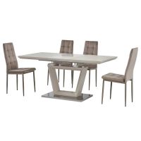 Раскладной стол стеклянный матовый TMM-51-1 капучино