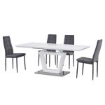 Раскладной стол стеклянный матовый TMM-51-1 белый