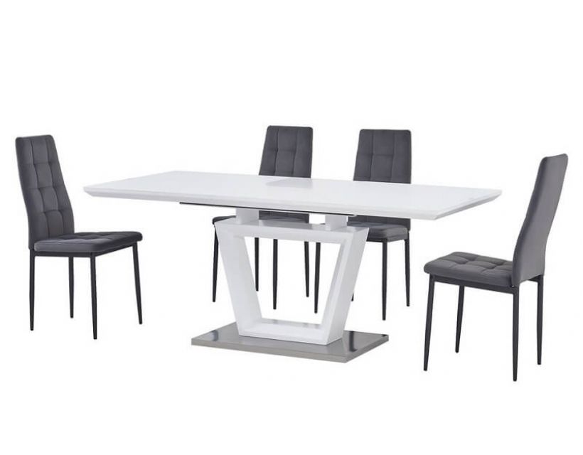 Раскладной стол стеклянный матовый TMM-51-1 белый в интернет-магазине "Мебли Даром"