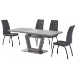 Розкладний стіл скляний матовий TMM-51 сірий