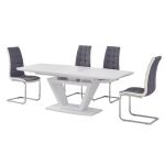 Стол раскладной TMM-53-2 матовый белый 160 (+40)*90*76 см