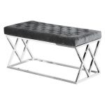 Банкетка BN-2 сірий вельвет, срібло