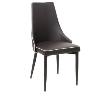 Стілець M-03-1 коричневий з білим кантом