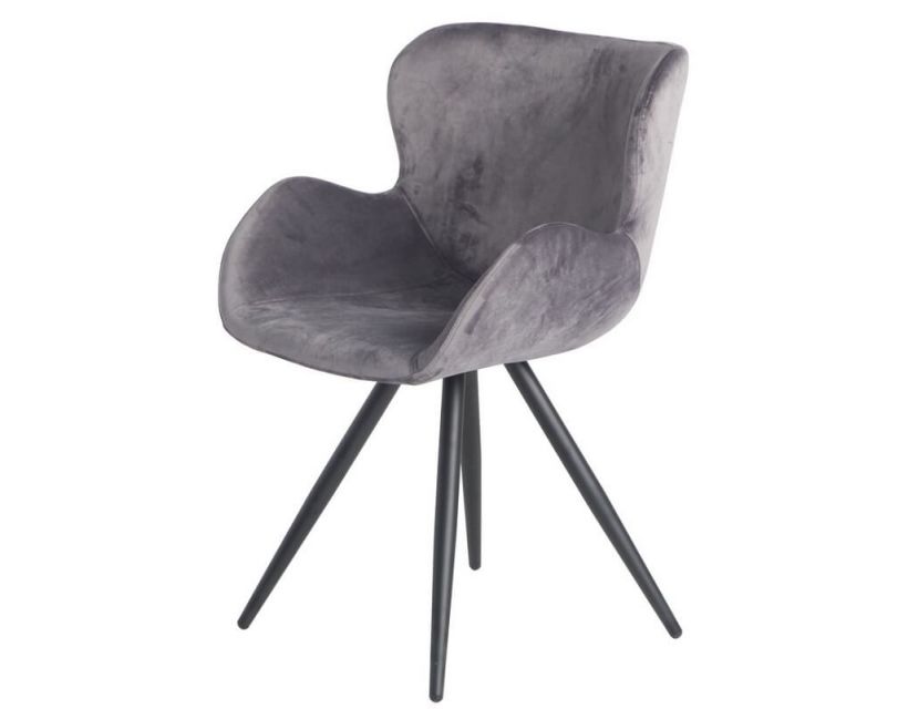 Стул M-50 пепельный вельвет в интернет-магазине "Мебли Даром"