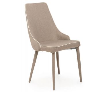 Стілець M-03 тканина кофе мокко з білим кантом