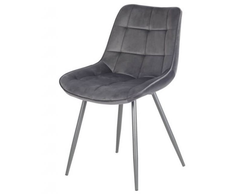 Стул N-45 серый вельвет VETRO Modern (Ветро) в интернет-магазине "Мебли Даром"