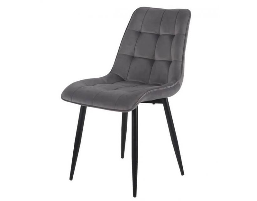 Стул N-46 серый вельвет VETRO Modern (Ветро) в интернет-магазине "Мебли Даром"