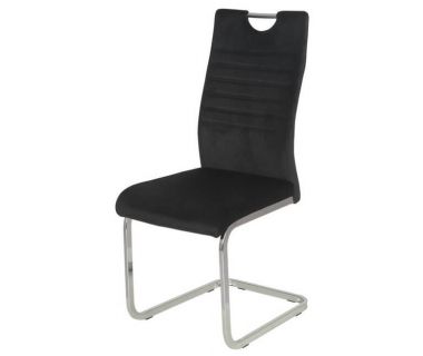 Стілець з ручкою S-120 чорний вельвет VETRO (Ветро) Стілець з ручкою S-120 чорний вельвет VETRO (Ветро)