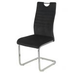 Стул с ручкой S-120 черный вельвет VETRO (Ветро)