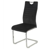 Стул с ручкой S-120 черный вельвет VETRO (Ветро)