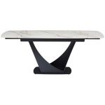 Керамический стол Элио ТМL-990 касса голд + черный Vetro (Ветро)