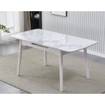 Керамічний стіл  TM-76 вайт клауд + білий Vetro (Ветро)