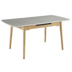 Керамический стол TM-76 травертин матовый + дуб VETRO Modern (Ветро)