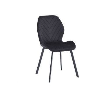 Стілець N-54 чорний велюр + чорний