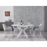 Керамический стол Офелия TML-1250 калакатта кристалл + белый Vetro (Ветро)