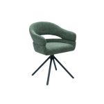 Стілець поворотний R-180 зелений мох + чорний