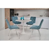 Стол обеденный T-325 касса вайт+белый Vetro (Ветро)