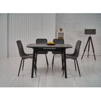 Керамический стол TM-87-1 айс грей+черный Vetro (Ветро)