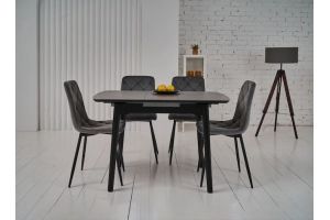 Керамический стол TM-87-1 айс грей+черный Vetro (Ветро)