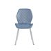 Стул N-54 голубой топаз велюр + белый VETRO Modern (Ветро) в интернет-магазине "Мебли Даром"